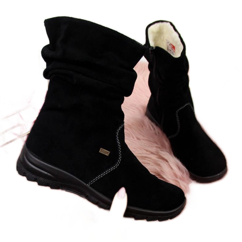 Botas insuladas de piel RIEKER W RKR130 negro