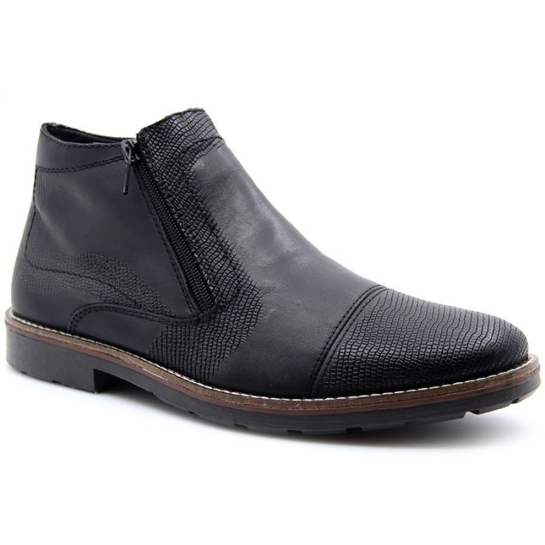 Botas de piel con aislamiento Rieker M RKR269 negro