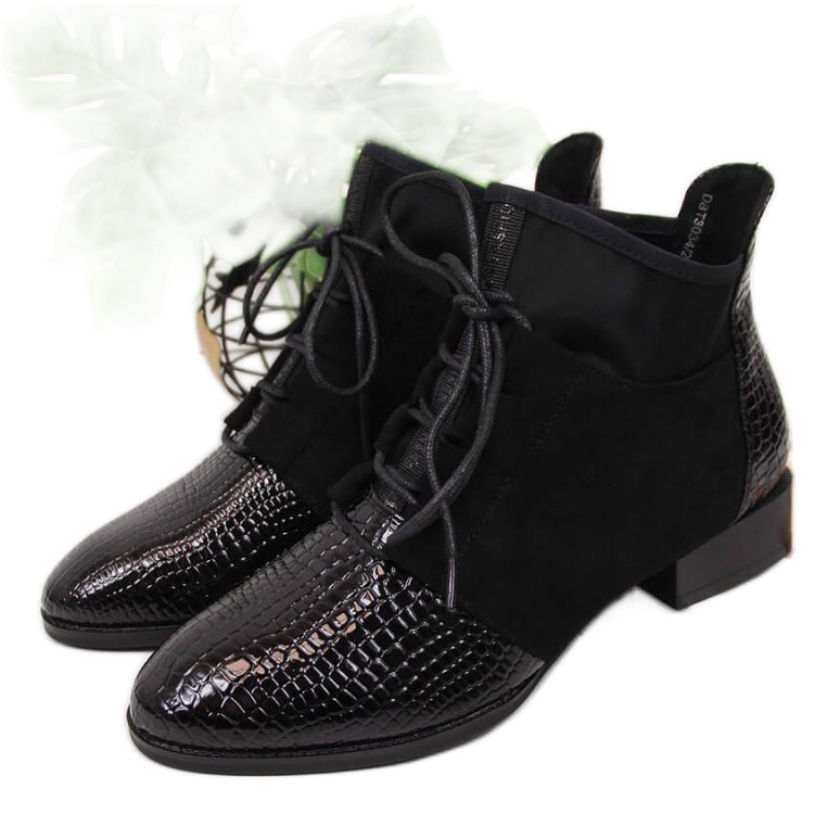 Botas con aislamiento de piel de serpiente Filippo W PAW267A negro