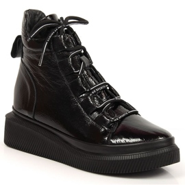 Botas insuladas piel lacada Artiker W HBH36 negro