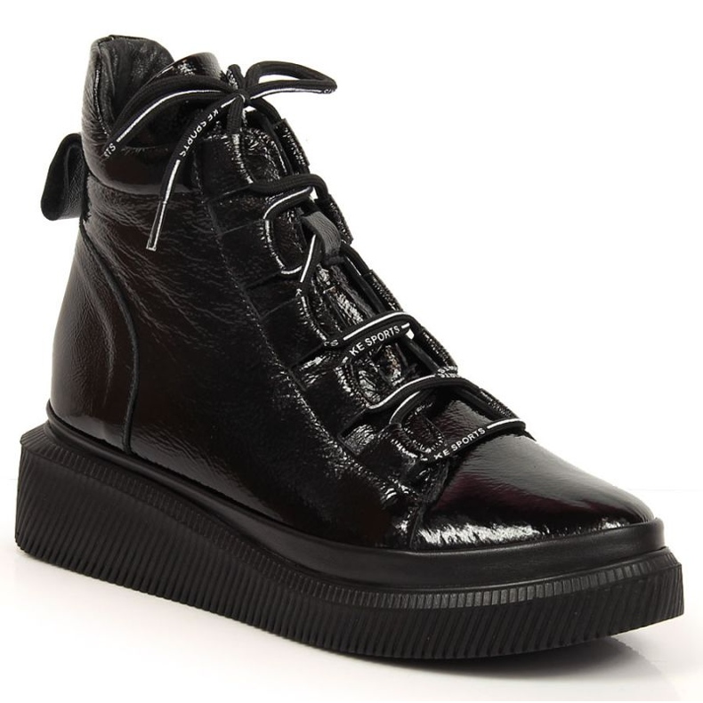 Botas insuladas piel lacada Artiker W HBH36 negro