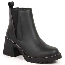 Botines Chelsea en piel post insulado Artiker W HBH41 negro