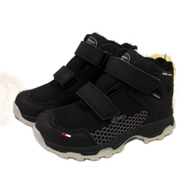 Botas de nieve impermeables Velcro American Club Jr AM851A negro
