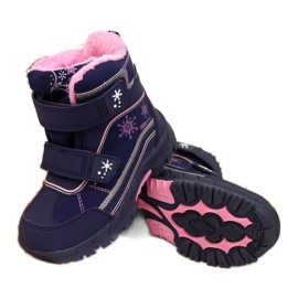 Botas de nieve impermeables Velcro American Club Jr AM852A azul