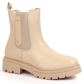 Botas cálidas Jodhpur beige de mujer Laura La.Fi