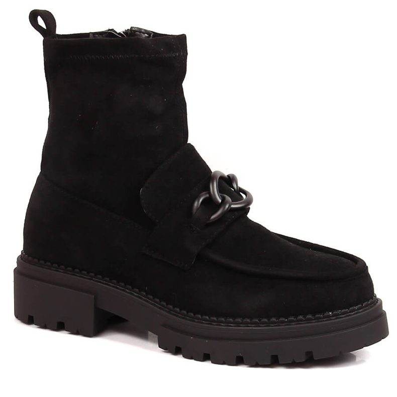 Mocasines cálidos negros de mujer Laura La.Fi de ante
