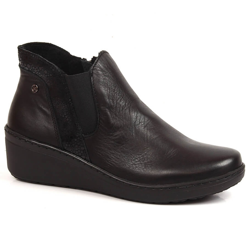 Cómodas botas cuña mujer negras Helios 596 negro Cómodas botas cuña mujer negras Helios 596 negro