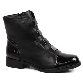Botas negras para mujer con adorno de insulada Sabatina negra negro