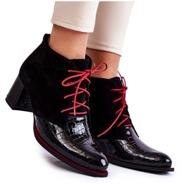 PA2 Botas Mujer Tacón Bajo Negro Ebba
