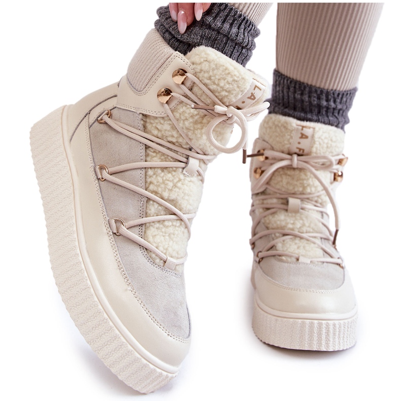 PL4 Botas de nieve para mujer La.Fi 280072W-QN Beige claro