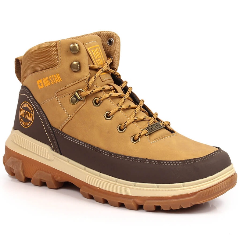 Trapery zapatos trekking niño camel Big Star KK274221 marrón