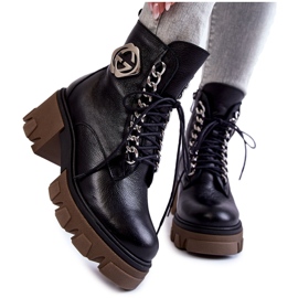 PL5 Botas Cálidas Raynes Piel Negra Con Cremallera negro
