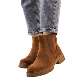 Botas de mujer correa marrón Botas de mujer correa marrón