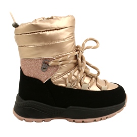 Botas de nieve para niños Miss Evento 22DZ23-5269 Oro / Negro dorado