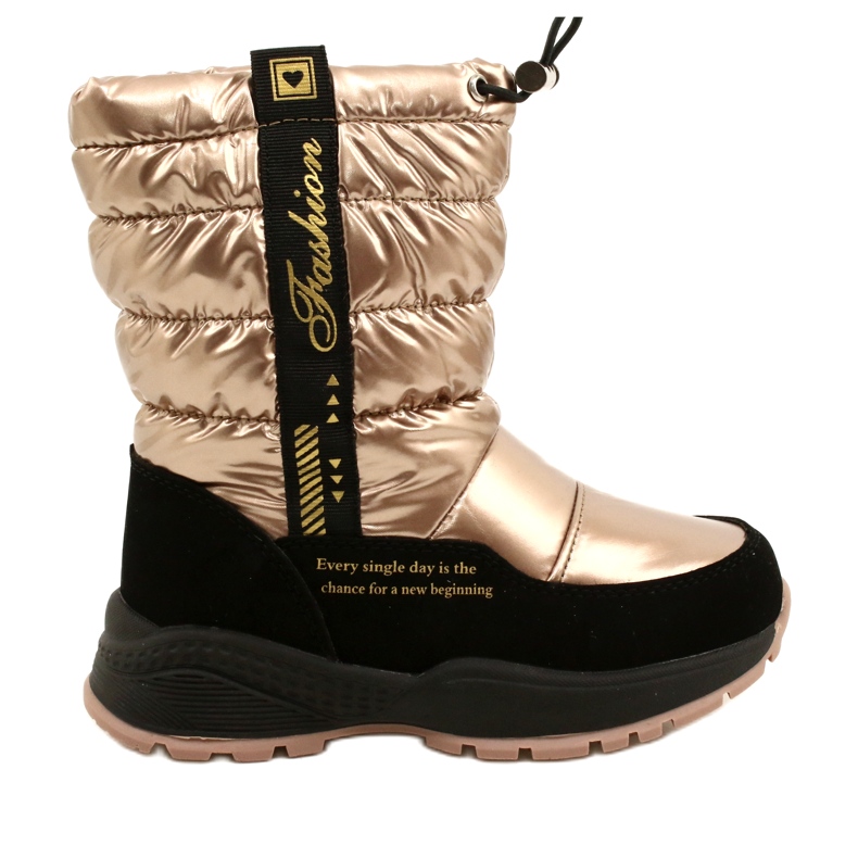 Botas de nieve Miss Evento 22DZ23-5274 Oro / Negro dorado