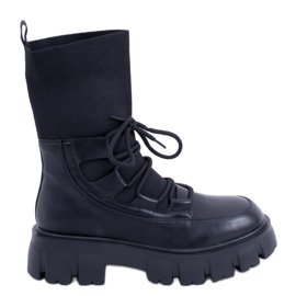 PA1 Botas con una parte superior flexible de Thicke Black negro