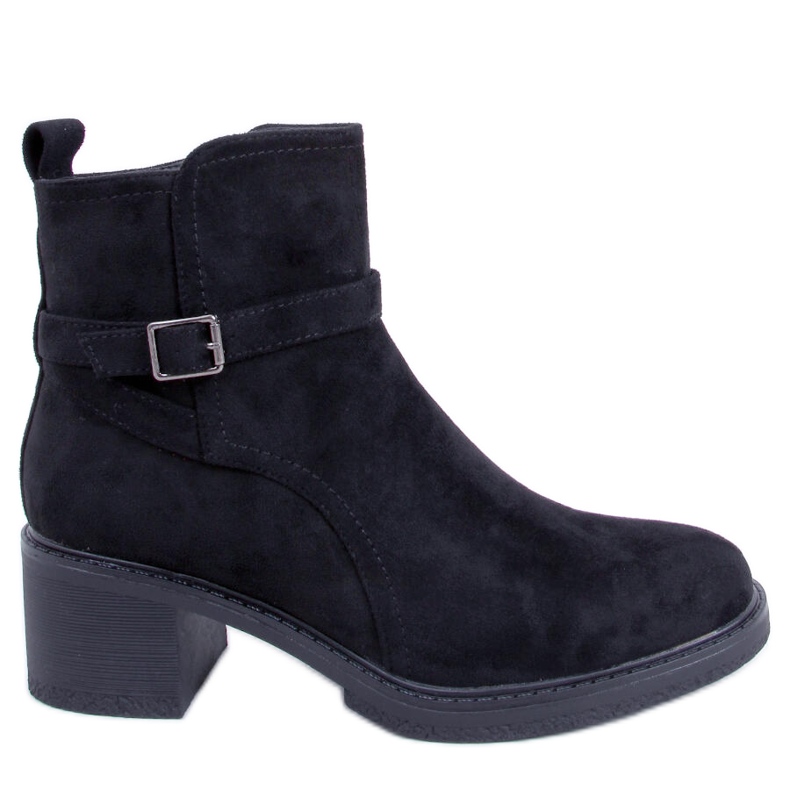 PA1 Aretha Botas negras de tacón ancho negro