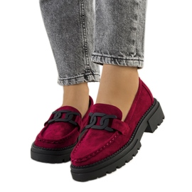 Zapatos Gabriella eco-gamuza burdeos rojo