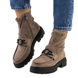Botas cafés beige