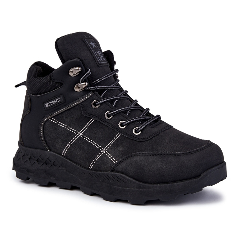 NEWS Botas cálidas negras para hombre Allan Black Trappers negro