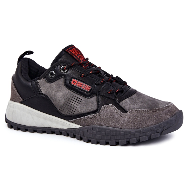 Zapatillas Deportivas Clásicas Para Hombre Memory Foam Big Star KK174271 Gris negro