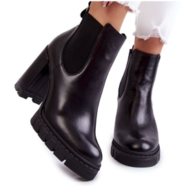 Botas Piel Smooth On A Bar Negro Eldey