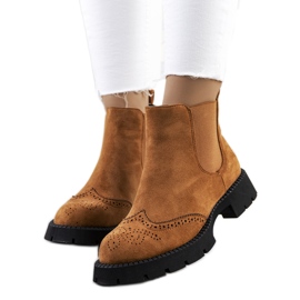 Botines Chelsea marrones con suela Newsome gruesa marrón