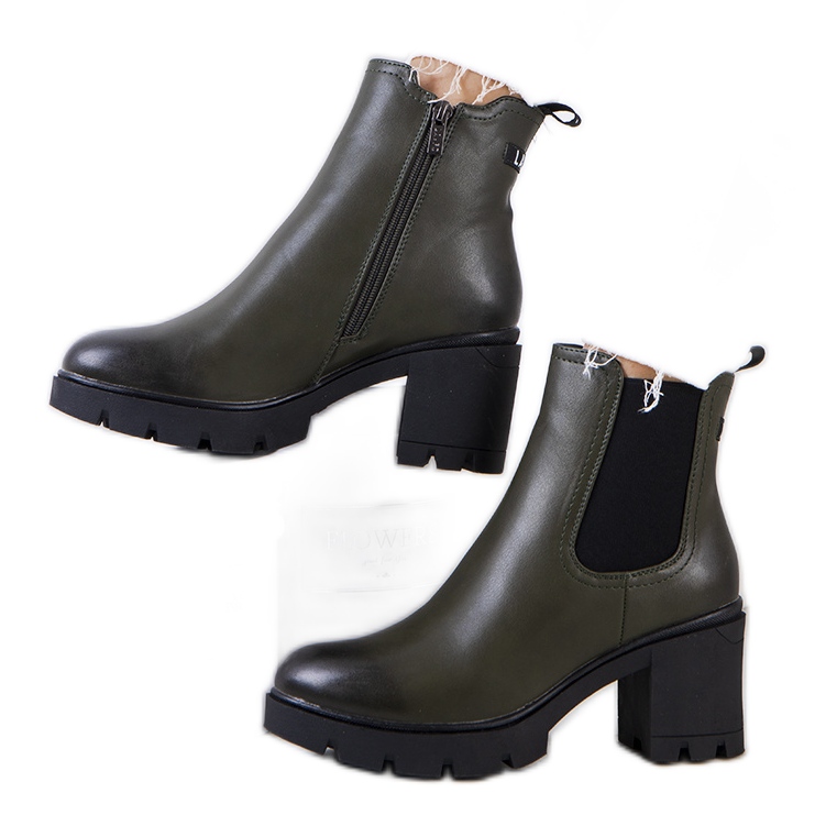 PA1 Botas verdes de tacón de Selima.