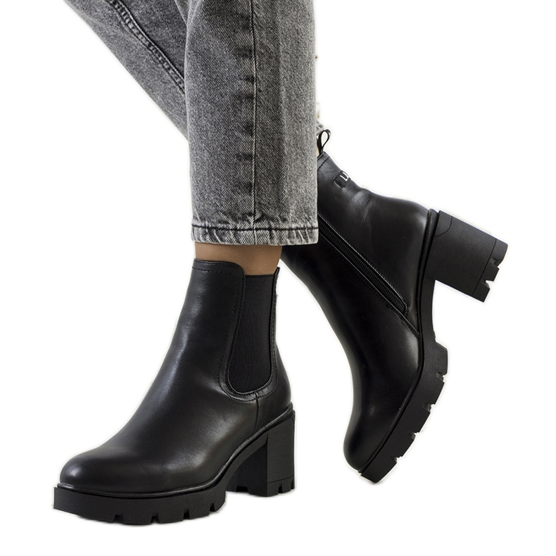 PA1 Botas negras de tacón alto de Selima. negro PA1 Botas negras de tacón alto de Selima. negro