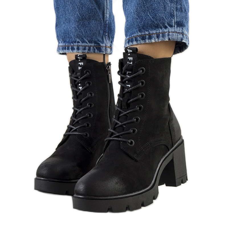 PA1 Botines Chichig ante negro tacón