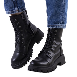 PA1 Botas de montaña negras con suela alta Rukit negro