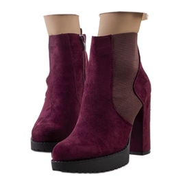 PA1 Botines tacón Macie burdeos multicolor