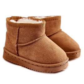 Botas de nieve cálidas para niños Camel Gooby marrón