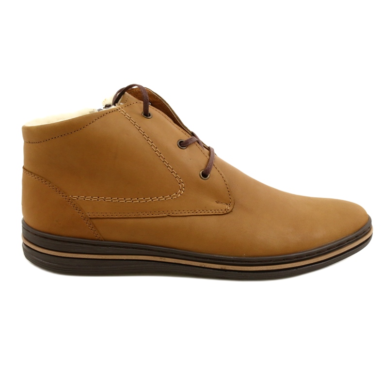 Polbut 339 zapatos rojos para hombre marrón naranja