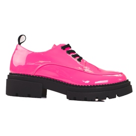 Zapatos mujer Shelovet rosa, cuero ecológico barnizado rosado