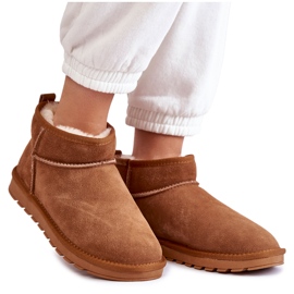 Botas De Nieve Bajas De Ante Para Mujer Camel Shelie marrón