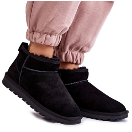 Botas De Nieve Bajas De Ante Para Mujer Black Shelie negro