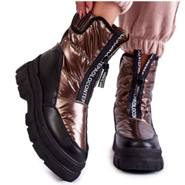 Vinceza Botas de nieve cómodas para mujer, marrón y negro Elodia multicolor