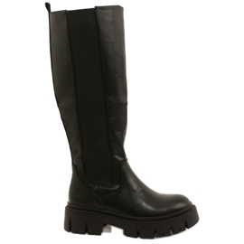 Botas de Mujer Forradas con Pelo Evento 22KZ35-5089 Negro