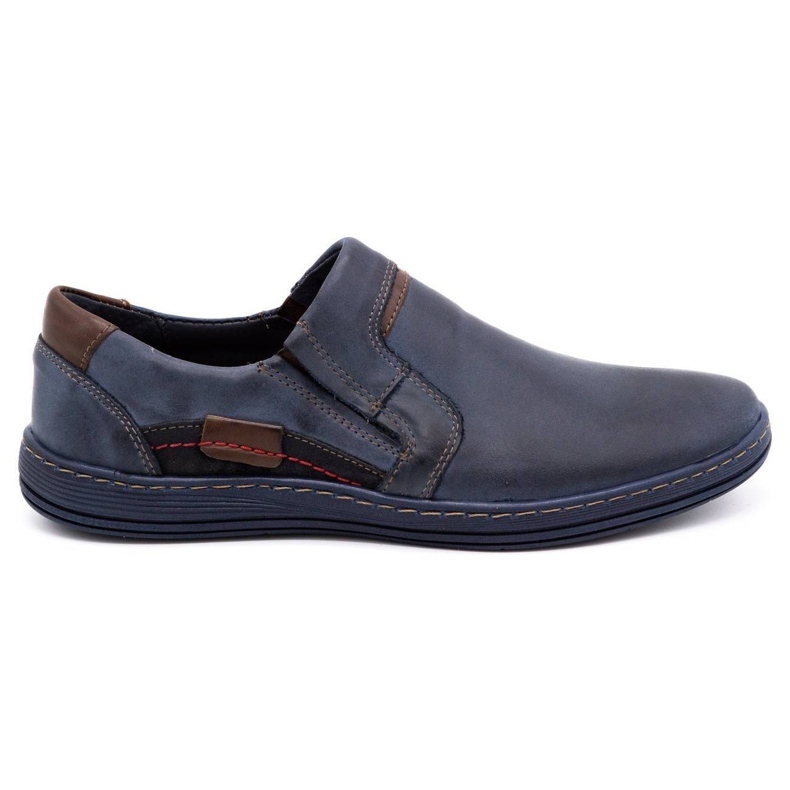 Olivier Mocasines hombre piel 520 azul marino