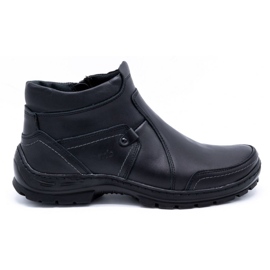 Olivier Botas de piel de invierno para hombre 352MP negro