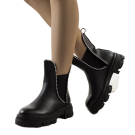 BM Botas negras con suela de tractor de Fermo negro