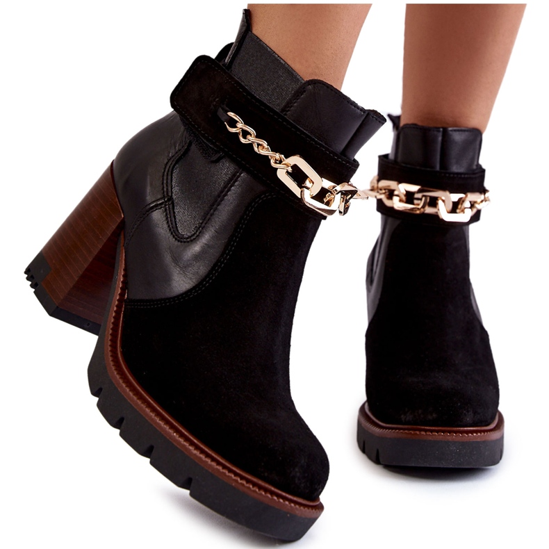 Botas de piel mujer Maciejka 05781-01 Negro
