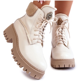 PL5 Botas Cazadoras Mujer Piel Beige Claro Vergo PL5 Botas Cazadoras Mujer Piel Beige Claro Vergo