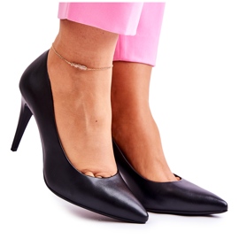 Sergio Leone Stilettos Clásicos Piel Negro Magically 1396