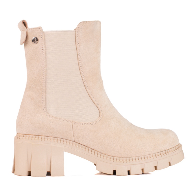 W. Potocki Botines Chelsea de mujer beige de Potocki