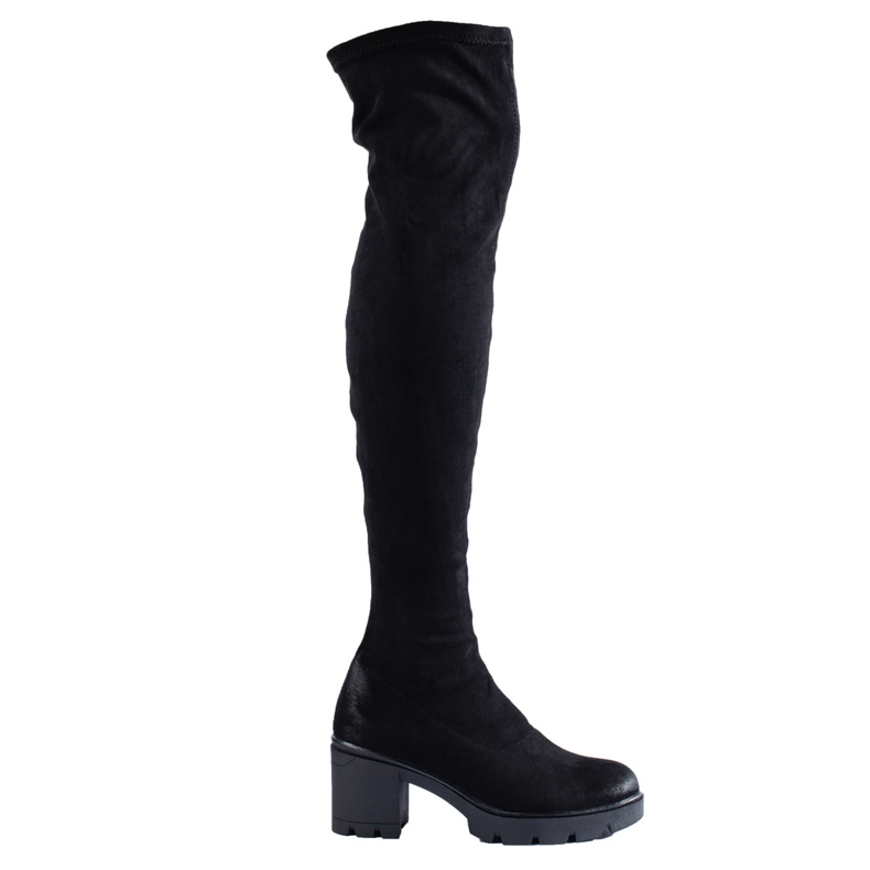 Botas hasta el muslo de mujer en el puesto de Shelovet negro.