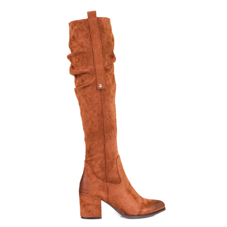 Botas de mujer Shelovet de ante marrón