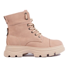 Botas de plataforma para mujer, rosa