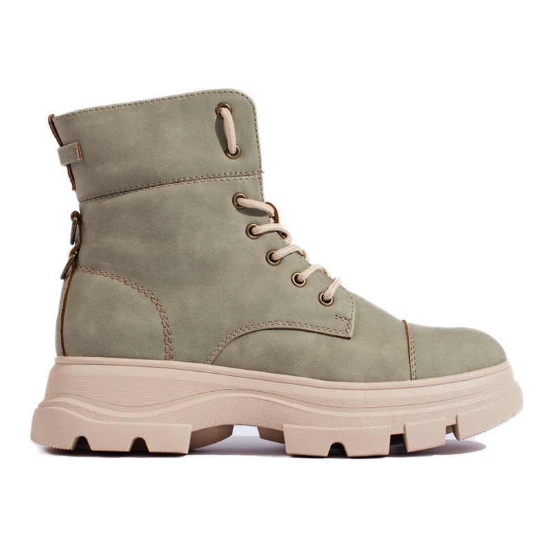 Botas de plataforma verdes para mujer Botas de plataforma verdes para mujer